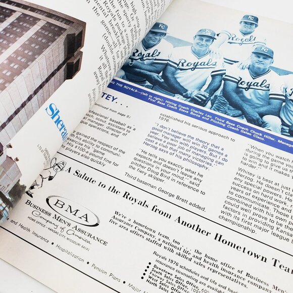 Kansas City Royals Vintage 1976 Program Grand Slam 70s KC MLB Baseball - Picture 9 of 12